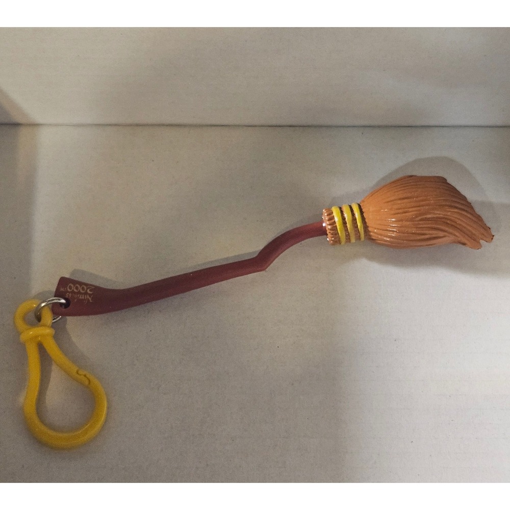 Harry Potter Nimbus 2000 Broomstick Keychain Yellow Clip Backpack Accessory